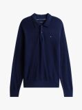 Blue Polo Collar Jumper with Cashmere  Men