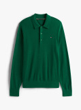 Green Polo Collar Jumper with Cashmere  Men