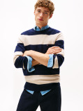 Multi Pure Lambswool Crew Neck Jumper  Men