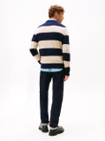 Multi Pure Lambswool Crew Neck Jumper  Men