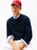 Blue Pure Lambswool Crew Neck Jumper  Men