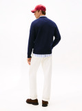 Blue Pure Lambswool Crew Neck Jumper  Men