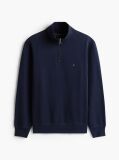 Blue Quarter-Zip Fleece Sweatshirt  Men
