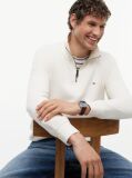 Beige Quarter-Zip Fleece Sweatshirt  Men