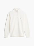 Beige Quarter-Zip Fleece Sweatshirt  Men