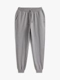 Grey Terry Cuffed Leg Joggers  Men