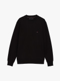 Black Terry Crew Neck Sweatshirt  Men