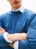 Blue Terry Crew Neck Sweatshirt  Men