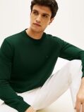 Green Terry Crew Neck Sweatshirt  Men