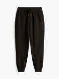 Black Intechno Knit Cuffed Leg Joggers  Men