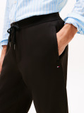 Black Intechno Knit Cuffed Leg Joggers  Men
