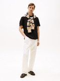 Black Flag Embroidery Crew Neck T-Shirt  Men