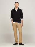 Black Half-Zip Mock Turtleneck Jumper  Men