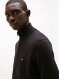 Black Half-Zip Mock Turtleneck Jumper  Men