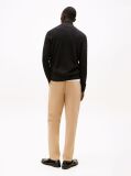 Black Half-Zip Mock Turtleneck Jumper  Men