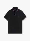 Black Tiped Slim Fit Polo Shirt  Men