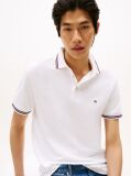 White Tiped Slim Fit Polo Shirt  Men