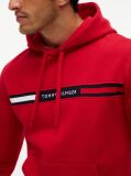 Red Logo Drawstring Hoody  Men