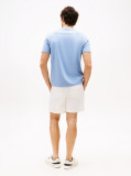 Μπλε Interlock Πλεκτό T-Shirt  Άνδρες