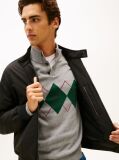 Black Relaxed Harrington Jacket  Men
