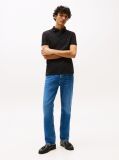 Black Regular Fit Concealed Placket Polo Shirt  Men