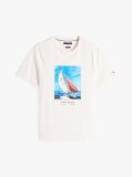 White Photo Print Cotton T-Shirt  Men