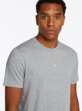 Γκρι T-Shirt Με Κεντητό Λογότυπο  Άνδρες