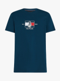 Μπλε T-Shirt Με Λογότυπο Και Κανονική Λαιμόκοψη  Άνδρες