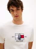 White Logo Graphic Crew-Neck T-Shirt  Men
