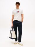 White Logo Graphic Crew-Neck T-Shirt  Men