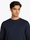 Blue Logo Embroidery Sweatshirt  Men