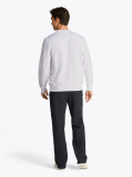 White Logo Embroidery Sweatshirt  Men
