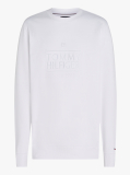 White Logo Embroidery Sweatshirt  Men