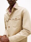 Beige Smart Casual Performance Shirt Jacket  Men