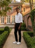 Black Harlem Regular Tapered Black Jeans  Men