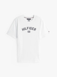 Άσπρο Hilfiger T-Shirt Με Flock Λογότυπο  Άνδρες