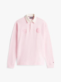 Pink Athleisure Crest Relaxed Rugby Shirt  Men