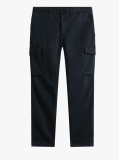 Blue Denton Straight Leg Twill Cargo Trousers  Men