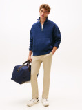 Khaki Bleecker Micro Print Slim Fit Chinos  Men