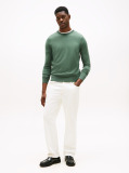 Πράσινο Πουλόβερ Από Μαλλί Με Στρογγυλό Λαιμό  Άνδρες