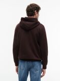 Brown Flag Embroidery Fleece Hoody  Men