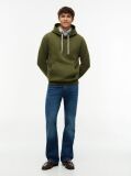 Πράσινο Fleece Hoody Με Κεντητή Σημαία  Άνδρες