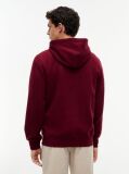 Κόκκινο Fleece Hoody Με Κεντητή Σημαία  Άνδρες