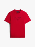Red Graphic Logo Crew Neck T-Shirt  Men
