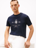 Μπλε Varsity Interlock T-Shirt Με Σχέδιο  Άνδρες