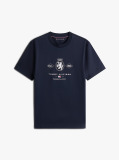 Μπλε Varsity Interlock T-Shirt Με Σχέδιο  Άνδρες