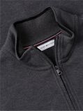 Grey Ribbed French Terry Quarter-Zip Jumper  Men