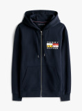 Blue TH Colour Flag Zip Through Hoodie  Men