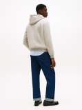 Grey Varsity Crest Relaxed Fleece Hoody  Men