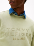 Green Nylon Applique Intechno Crew Sweatshirt  Men